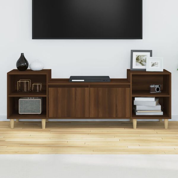 vidaXL TV Cabinet Brown Oak Engineered wood Large Storage TV Cabinet