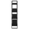 vidaXL Book Cabinet Black Engineered wood, Metal 39.4x11.8x55.1 in