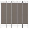 vidaXL 5-Panel Room Divider Anthracite 78.7"x78.7" Fabric