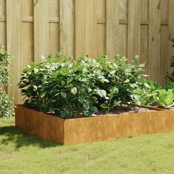 vidaXL Garden Raised Bed Rusty Corten Steel Large Durable