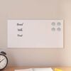 vidaXL Wall-mounted Magnetic Board White 15.7"x7.9" Tempered Glass