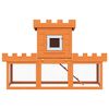 vidaXL Rabbit Hutch Wooden Brown and Green Roof