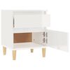 vidaXL Bedside Cabinet High gloss white Engineered wood