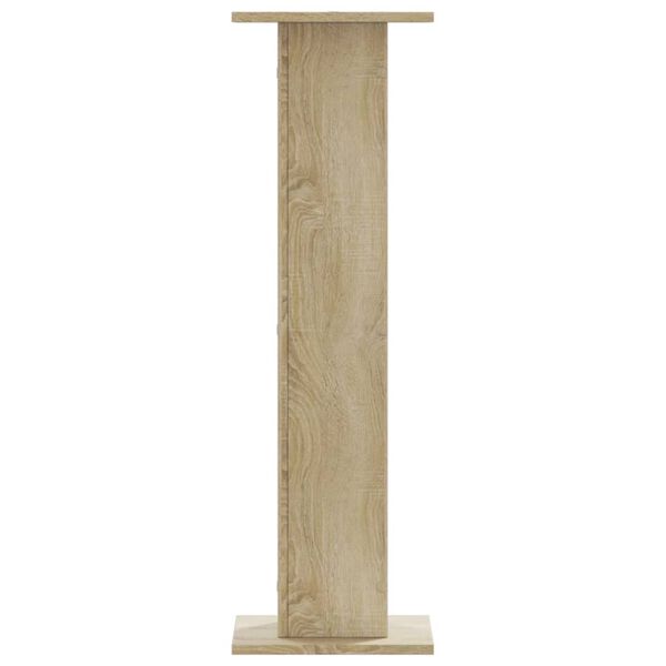 vidaXL Speaker Stands 2 pcs Sonoma Oak 11.8x11.8x37.4" Engineered Wood