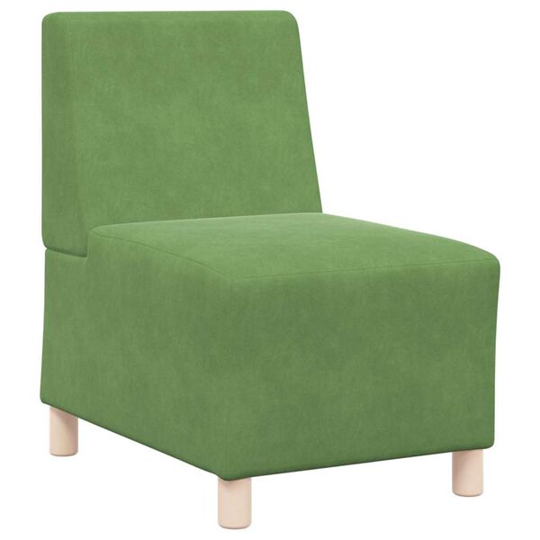 vidaXL Modular Sofa Unit Armless 2 pcs Light Green 55 x 74 x 82 cm