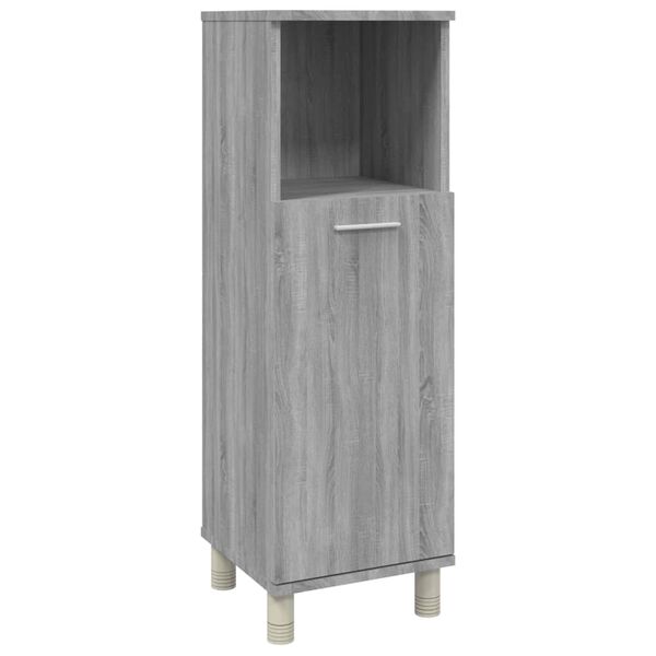 vidaXL Bathroom Cabinet Grey Sonoma Engineered Wood Narrow