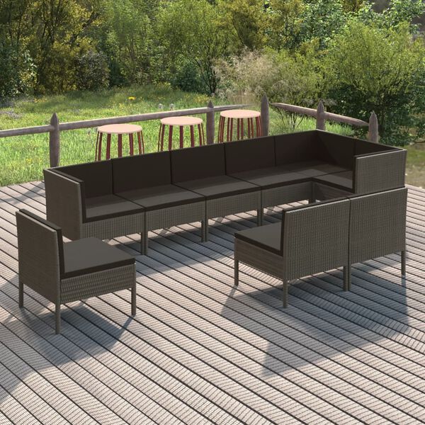 vidaXL Garden Lounge Set Grey, Anthracite