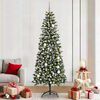 vidaXL Artificial Christmas Tree with 300 LEDs Green 82.68 in