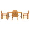 vidaXL Garden Dining Set 5 pcs Brown solid acacia wood