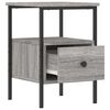 vidaXL Bedside Cabinet Set of 2 Grey Sonoma Engineered wood, iron Medium