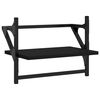 vidaXL Wall Shelf Set of 2 Black Engineered wood, Metal 15.7x9.8x11.8 in