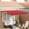 vidaXL Retractable Awning Manual Red 137.80 x 98.43 in