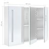 vidaXL Bathroom Cabinet Shining White MDF with melamine finish, glass mirror