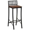 vidaXL Bar Chair Set of 2 Mixed Color Solid Reclaimed Wood Standard