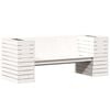 vidaXL Planter Bench White Solid pine wood Medium Planters