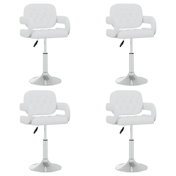 vidaXL Dining Chair Set of 4 White