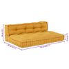 vidaXL Pallet Sofa Cushion Yellow fabric