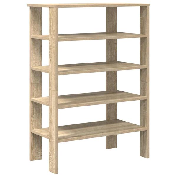 vidaXL Shoe Rack Sonoma Oak Engineered Wood Compact Shoe Rack