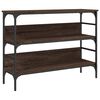 vidaXL Console Table Brown Oak Engineered Wood, Metal