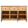 vidaXL Sideboard Natural wood color Solid pinewood Large Sideboard