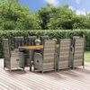 vidaXL Garden Dining Set Gray