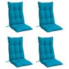 vidaXL Highback Chair Cushion Set of 4 Light Blue