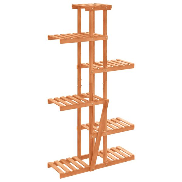 vidaXL Flower Stand Natural Wood Solid Fir Wood Tall Stackable