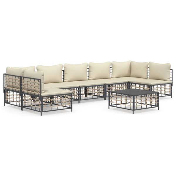 vidaXL Garden Lounge Set Anthracite