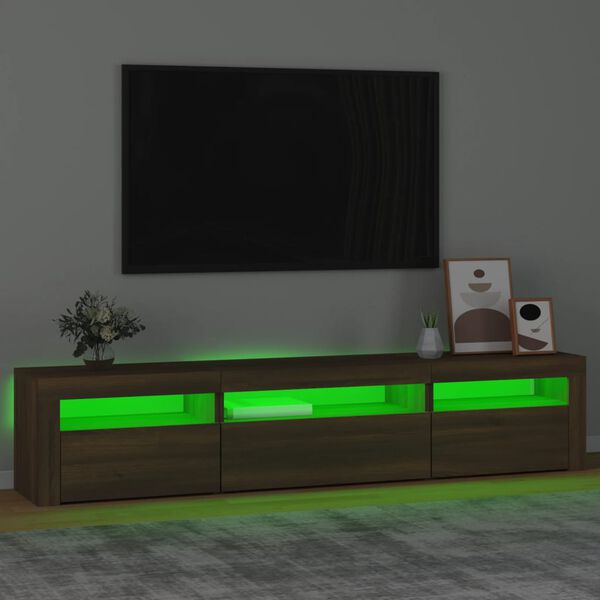 vidaXL TV Cabinet Brown Oak Engineered wood TV Cabinet Rectangular