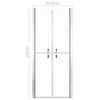 vidaXL Shower Door Clear ESG 37.8"x74.8"