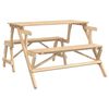 vidaXL Picnic Table With Bench Natural Wood Solid fir wood Standard