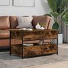 vidaXL Coffee Table Brown oak Engineered wood and metal Medium