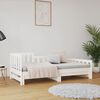 vidaXL Day Bed White Solid pine wood Full