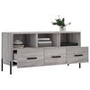 vidaXL TV Cabinet Grey Sonoma Engineered Wood, Iron Medium TV Cabinet
