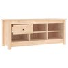 vidaXL Shoe Cabinet Natural Pine Solid Pine Wood Medium Shoe Cabinet
