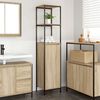 vidaXL Bathroom Cabinet Sonoma Oak Engineered wood, steel 65.0 in tall