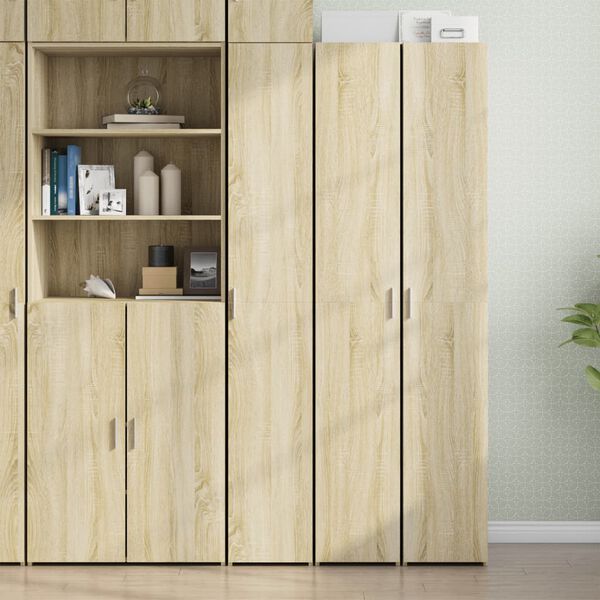 vidaXL Highboard Sonoma Oak 11.8"x16.7"x72.8" Engineered Wood