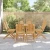 vidaXL Garden Chair Set of 8 Natural Bamboo Bamboo Medium Foldable