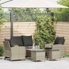 vidaXL Garden Sofa Set Light grey