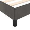 vidaXL Bed Frame Dark Grey Velvet, Plywood, Engineered wood Full Storage