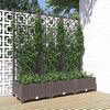 vidaXL Garden Planter Brown Polypropylene Large Rectangular Minimalist