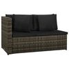 vidaXL Garden Sofa Set Grey, Dark Grey