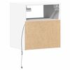 vidaXL Wall-mounted Bedside Cabinet White Engineered wood Compact