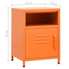 vidaXL Nightstand Orange Steel 13.8 x 13.8 x 20.1 in Adjustable Feet