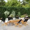 vidaXL Garden Chair Set of 6 Black