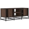 vidaXL TV Cabinet Brown Oak Engineered Wood, Metal Medium TV Cabinet