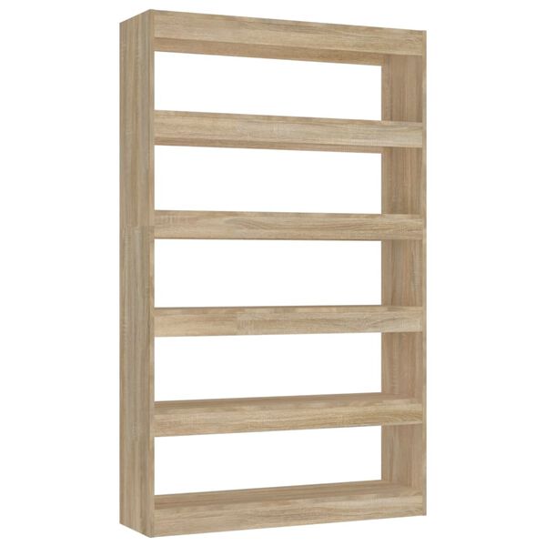 vidaXL Book Cabinet Sonoma oak Engineered wood Large Book Cabinet