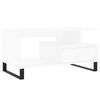 vidaXL Coffee Table White Engineered wood, metal Medium Coffee Table