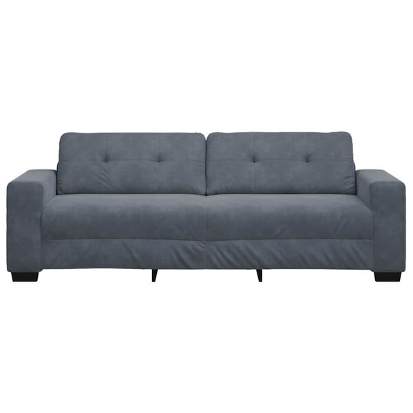 vidaXL 3-Seater Sofa Dark Grey 180 cm Velvet