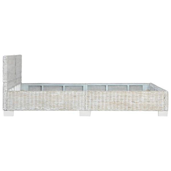 vidaXL Bed Frame Grey Mahogany wood Full Bed Frame Rectangular